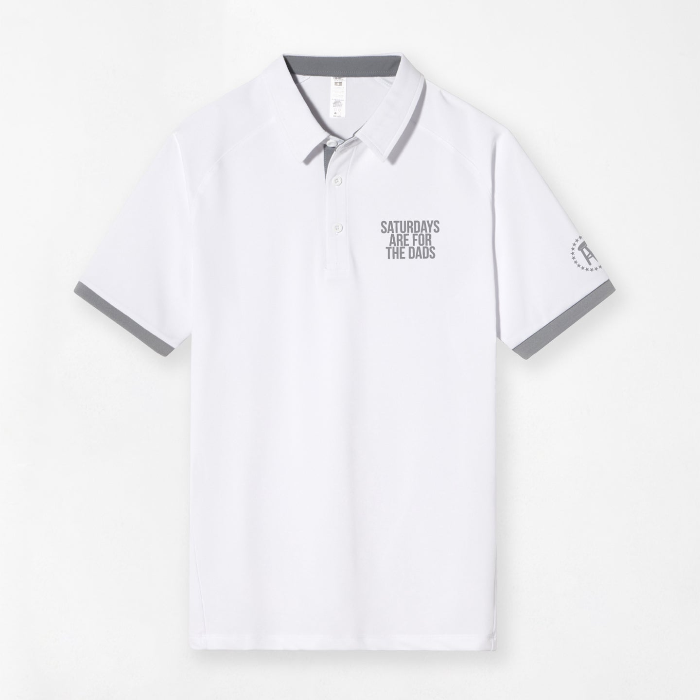 UNRL x Saturdays Are For The Dads Traditional Polo-Polos-SAFTB-White-S-Barstool Sports