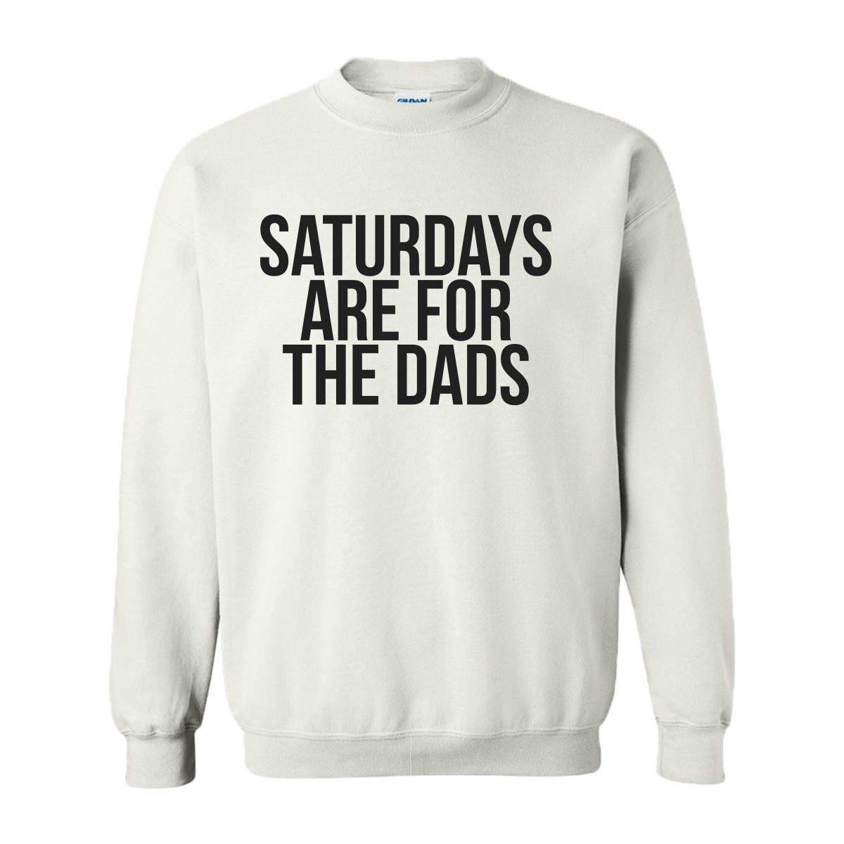 Saturdays Are For The Dads Crewneck-Crewnecks-SAFTB-White-S-Barstool Sports