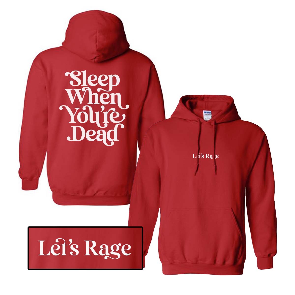 Let's Rage SWYD Hoodie-Hoodies & Sweatshirts-PlanBri Uncut-Red-S-Barstool Sports