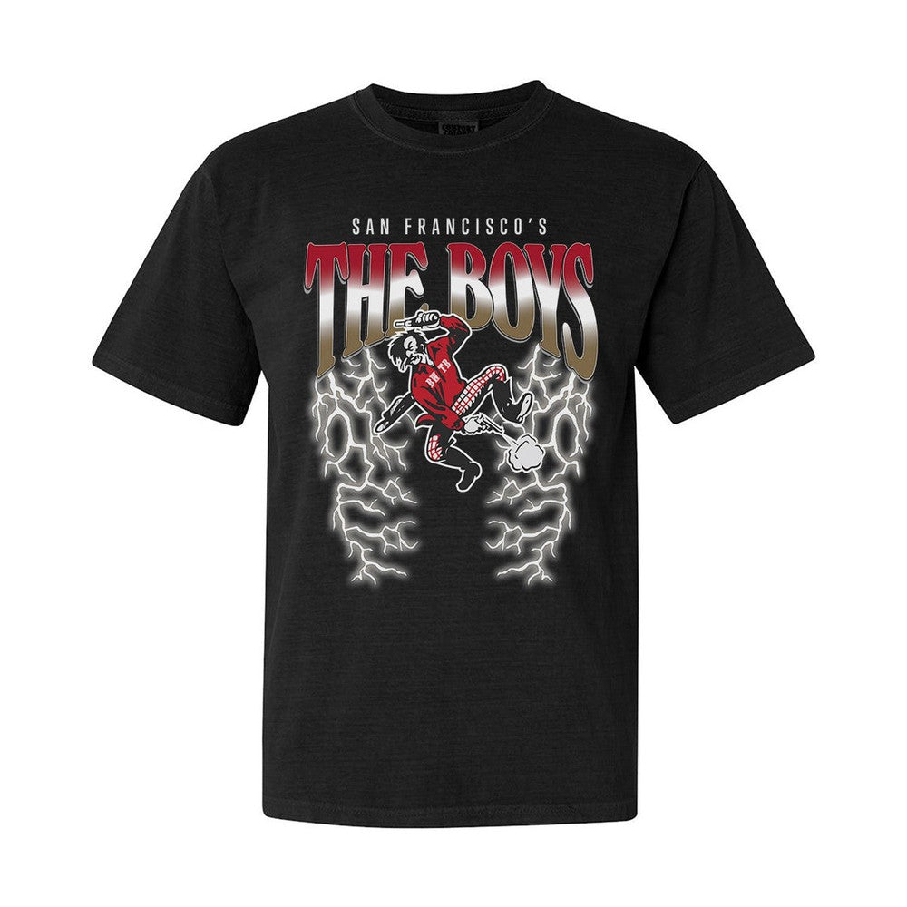 The Boys SF Lightning Tee-T-Shirts-Bussin With The Boys-Black-S-Barstool Sports