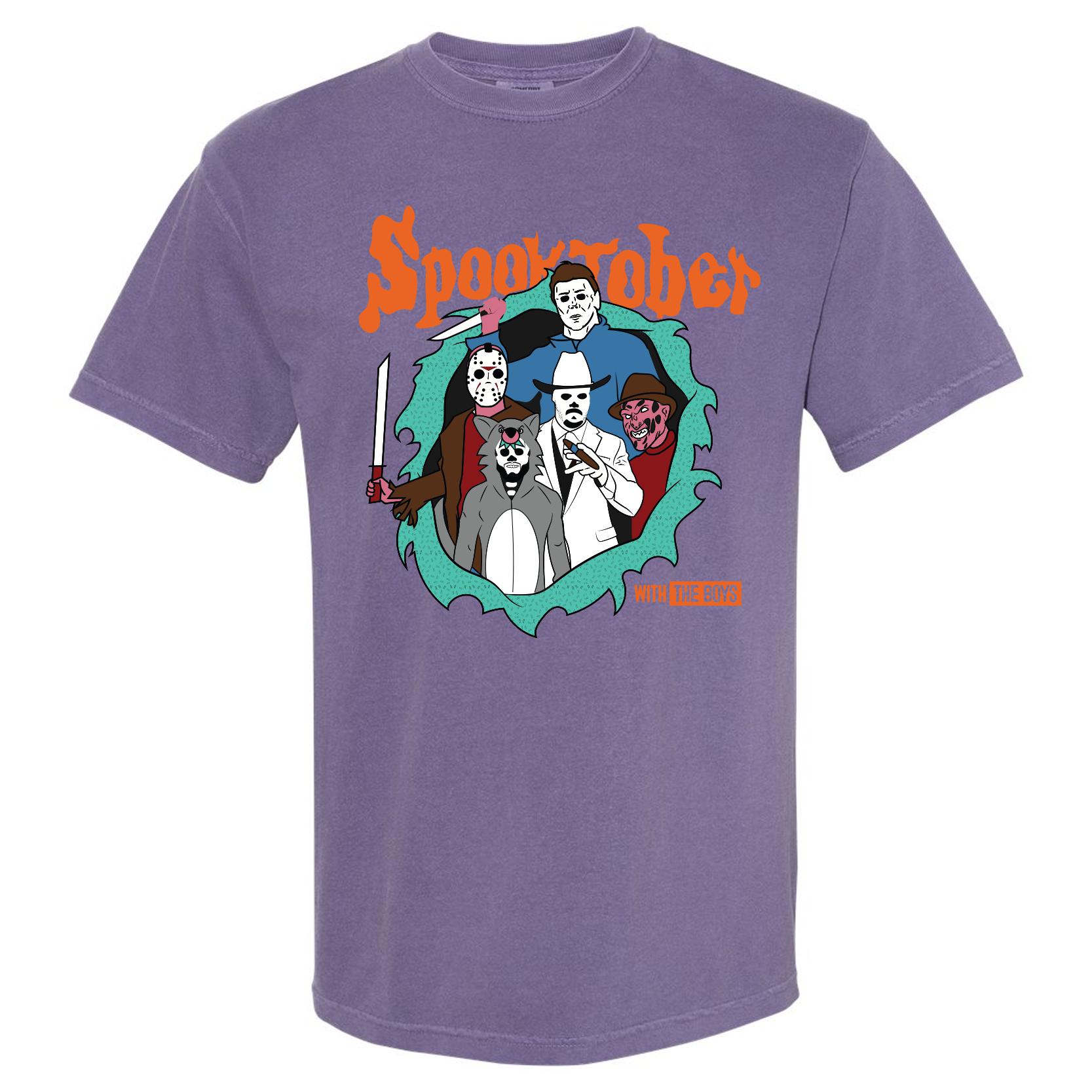 Spooktober Purple Tee-T-Shirts-Bussin With The Boys-Purple-S-Barstool Sports