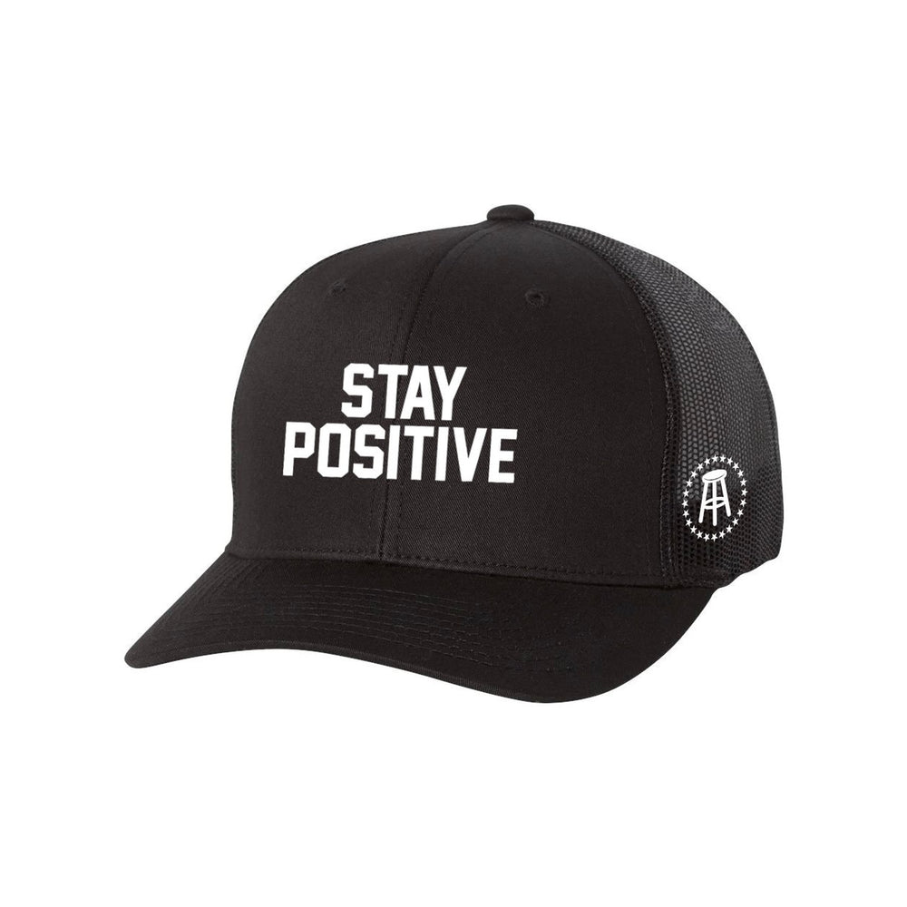 Stay Positive Trucker Hat-Hats-Barstool Sports-Black-One Size-Barstool Sports