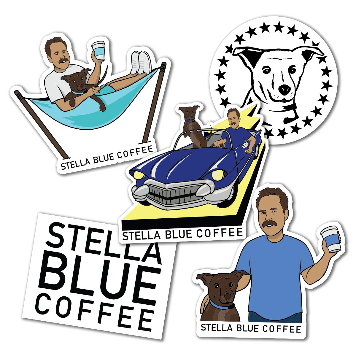 Stella Blue Sticker Pack-Stickers-Stella Blue Coffee-One Size-Barstool Sports