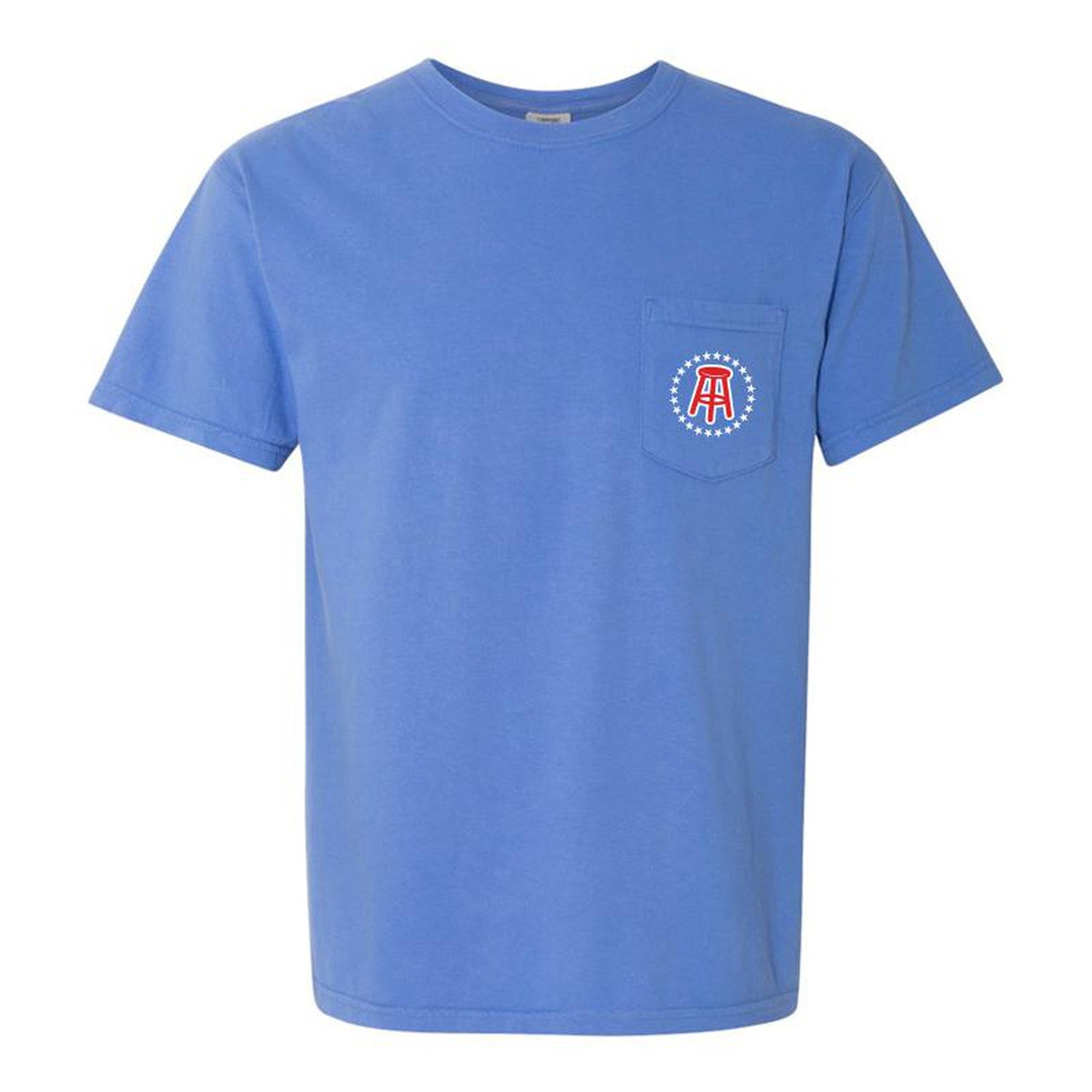 Comfort Colors Pocket Tee Stool Star-T-Shirts-Barstool Sports-Blue-S-Barstool Sports