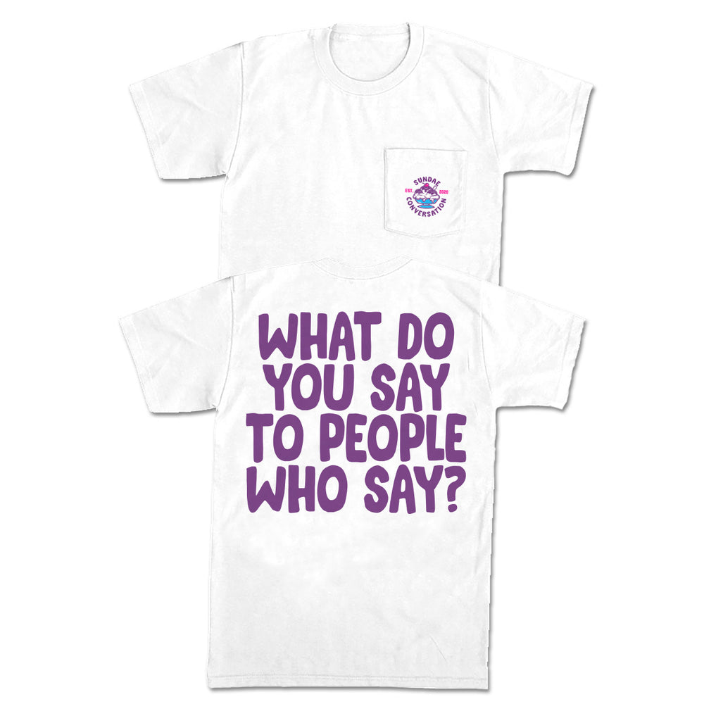 Sundae Conversation Pocket Tee-T-Shirts-Sundae Conversation-S-White-Barstool Sports