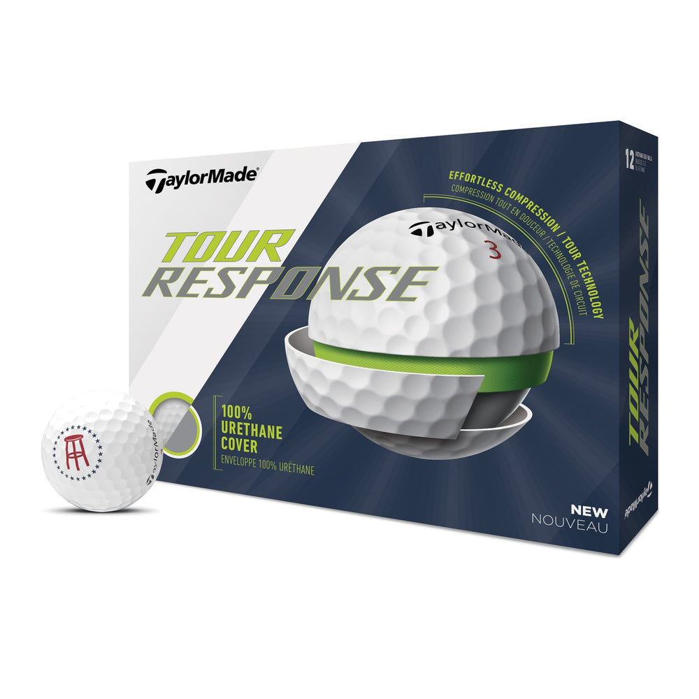 TaylorMade x Barstool Tour Response Golf Balls - Set of 1 Dozen-Golf Balls-Fore Play-White-One Size-Barstool Sports