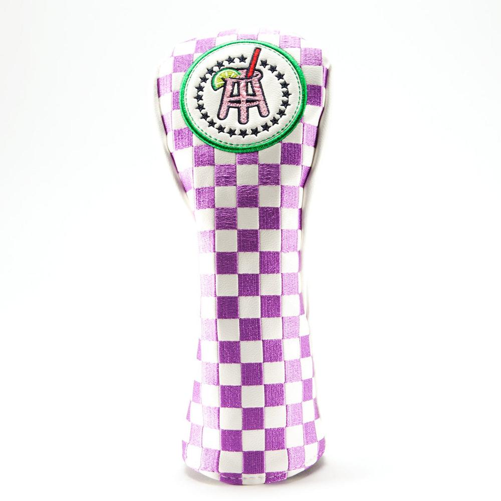 Transfusion Checkered Hybrid Headcover-Golf Accessories-Fore Play-Purple-One Size-Barstool Sports