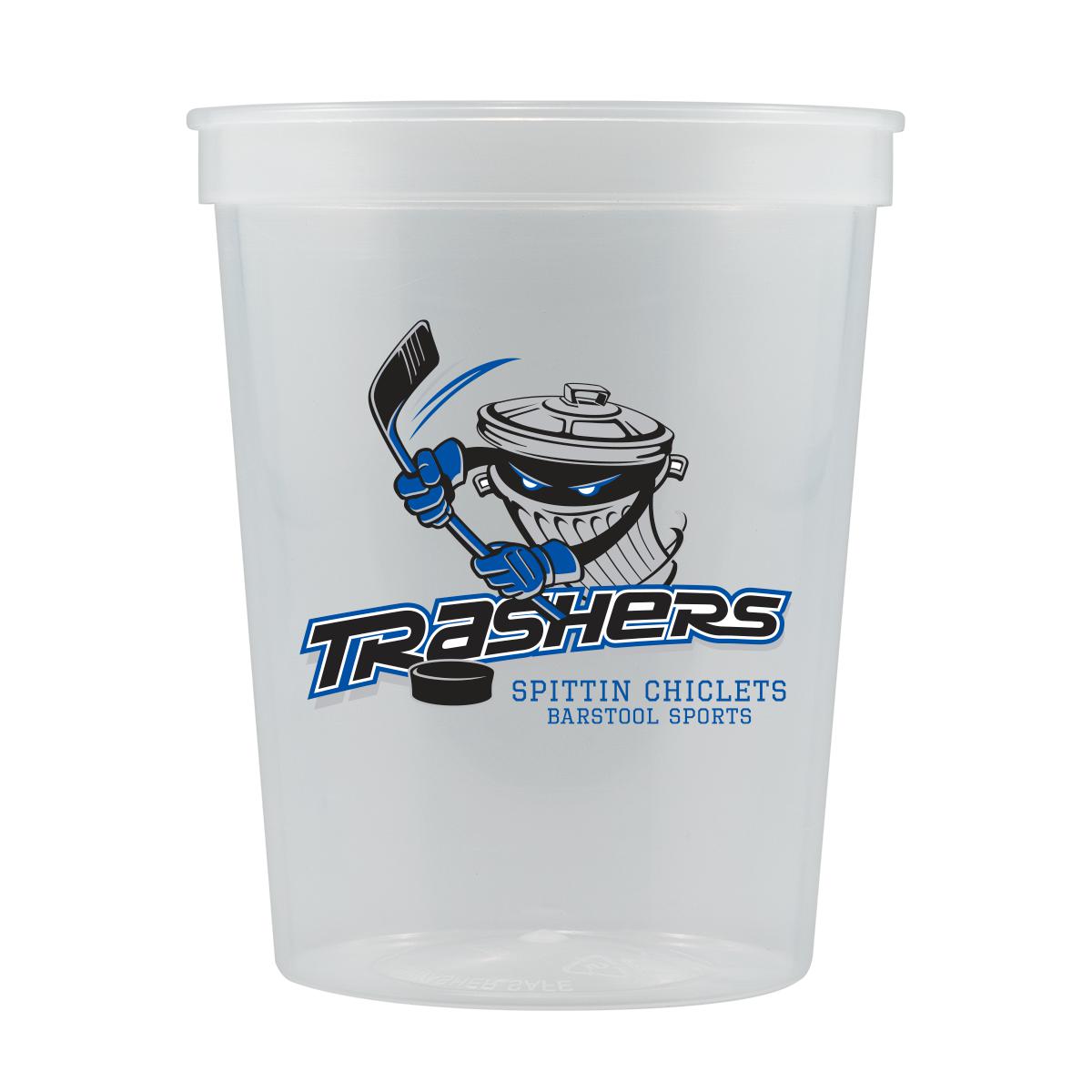 Danbury Trashers x Spittin Chiclets Stadium Cup-Drinkware-Spittin Chiclets-16 oz-Plastic-Barstool Sports