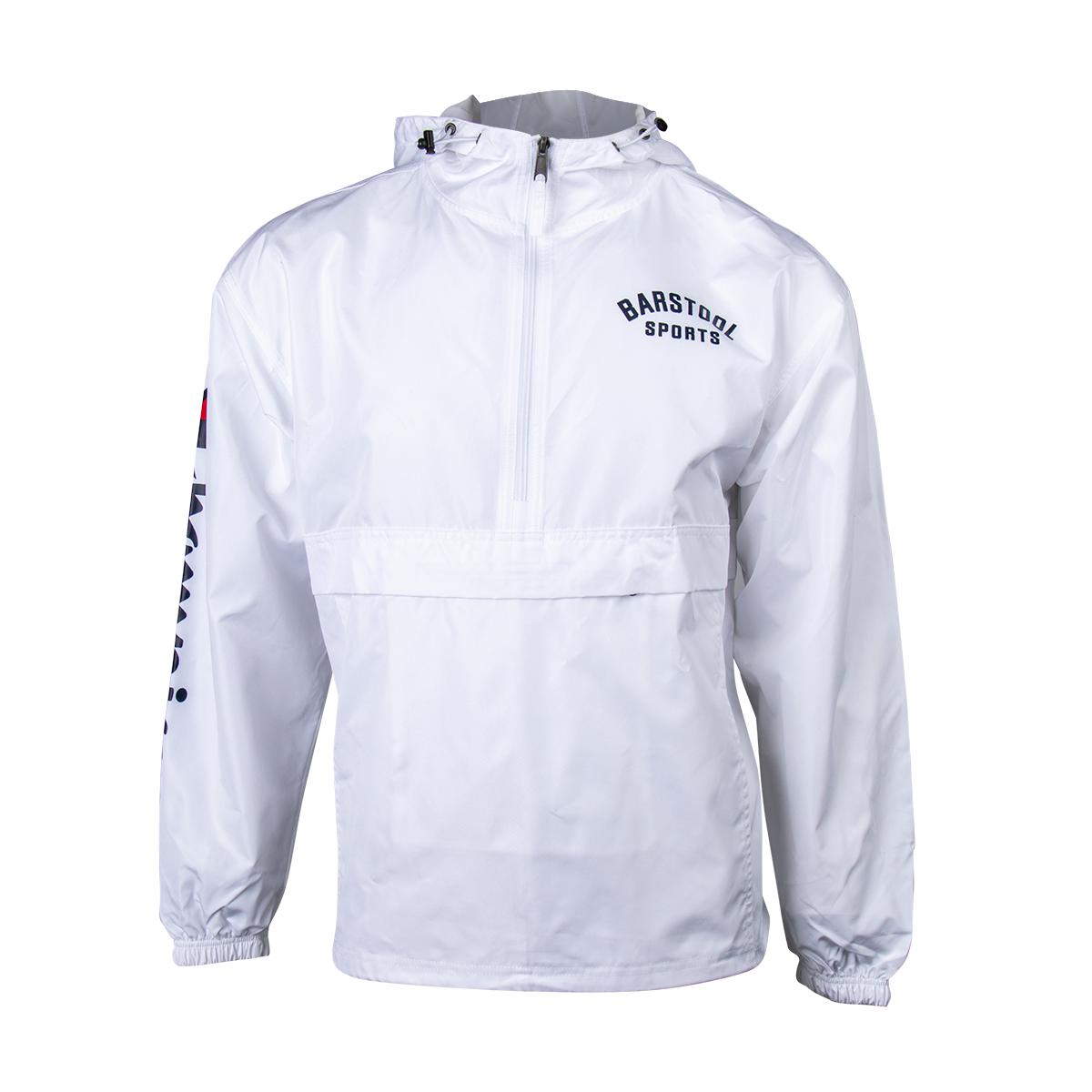 Barstool Sports Champion Packable Jacket-Jackets-Barstool Sports-S-White-Barstool Sports