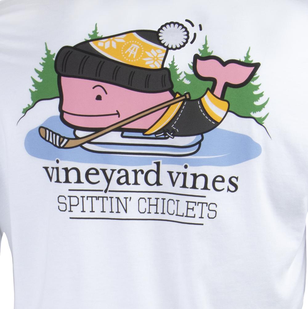 Vineyard Vines x Spittin Chiclets Ice Hockey L/S Pocket Tee-Long Sleeve-Spittin Chiclets-Barstool Sports