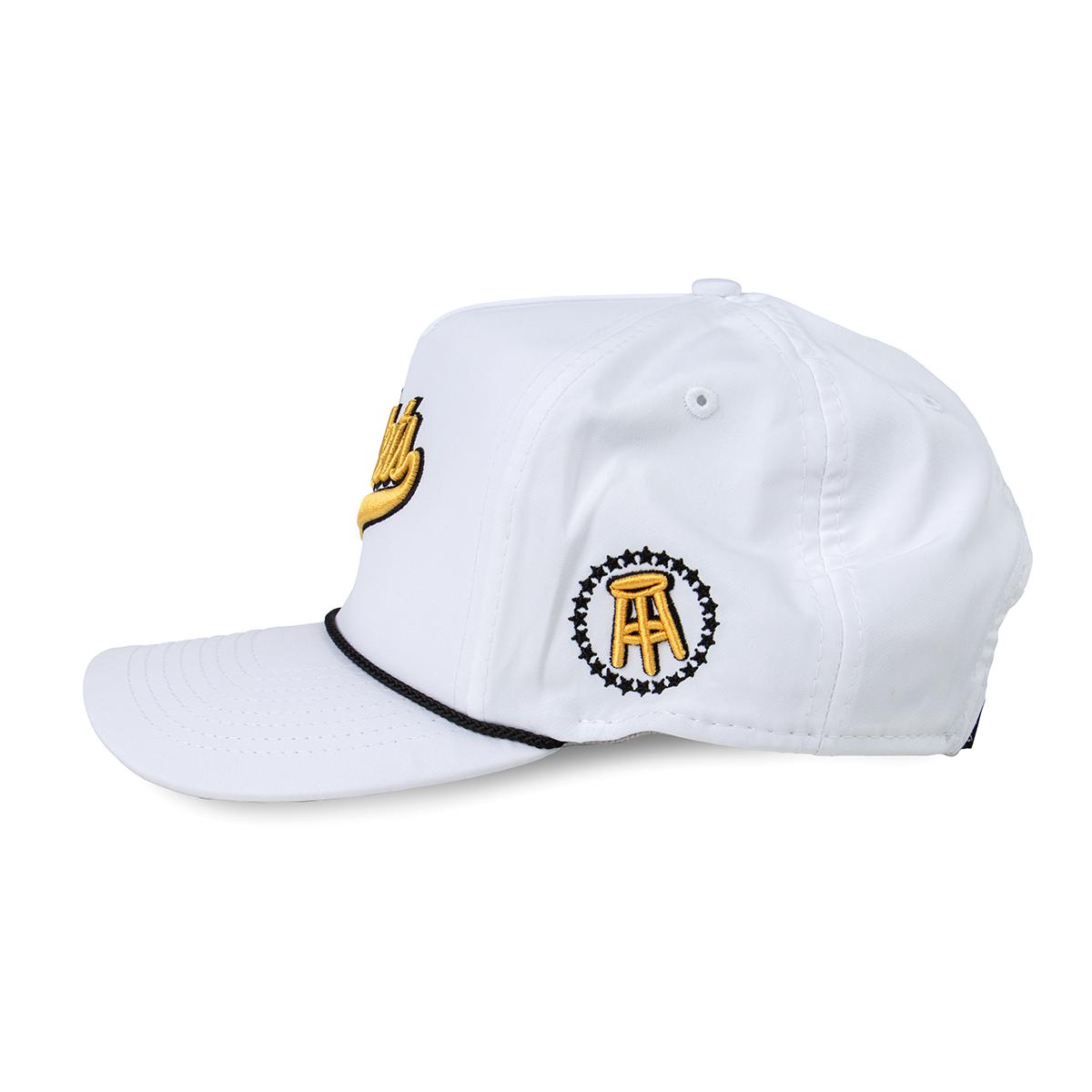Spittin Chiclets Varsity Imperial Rope Snapback Hat-Hats-Spittin Chiclets-White-One Size-Barstool Sports