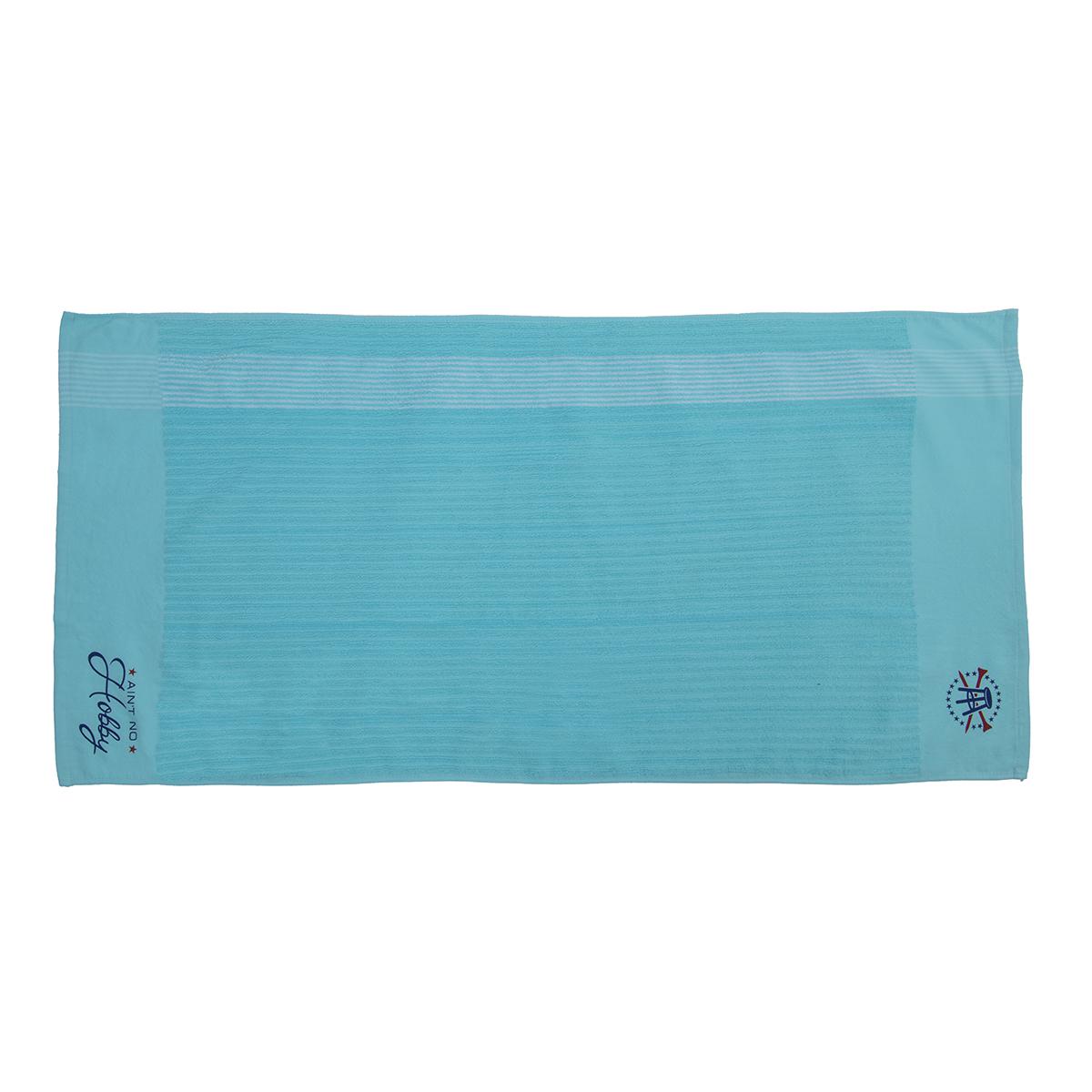 Barstool Golf Ain't No Hobby Striped Caddy Towel-Golf Accessories-Fore Play-Teal-One Size-Barstool Sports