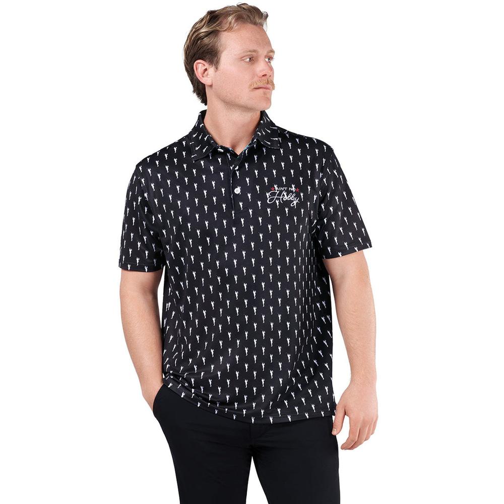 Barstool Golf Ain't No Hobby Silhouette Printed Polo-Polos-Fore Play-Barstool Sports