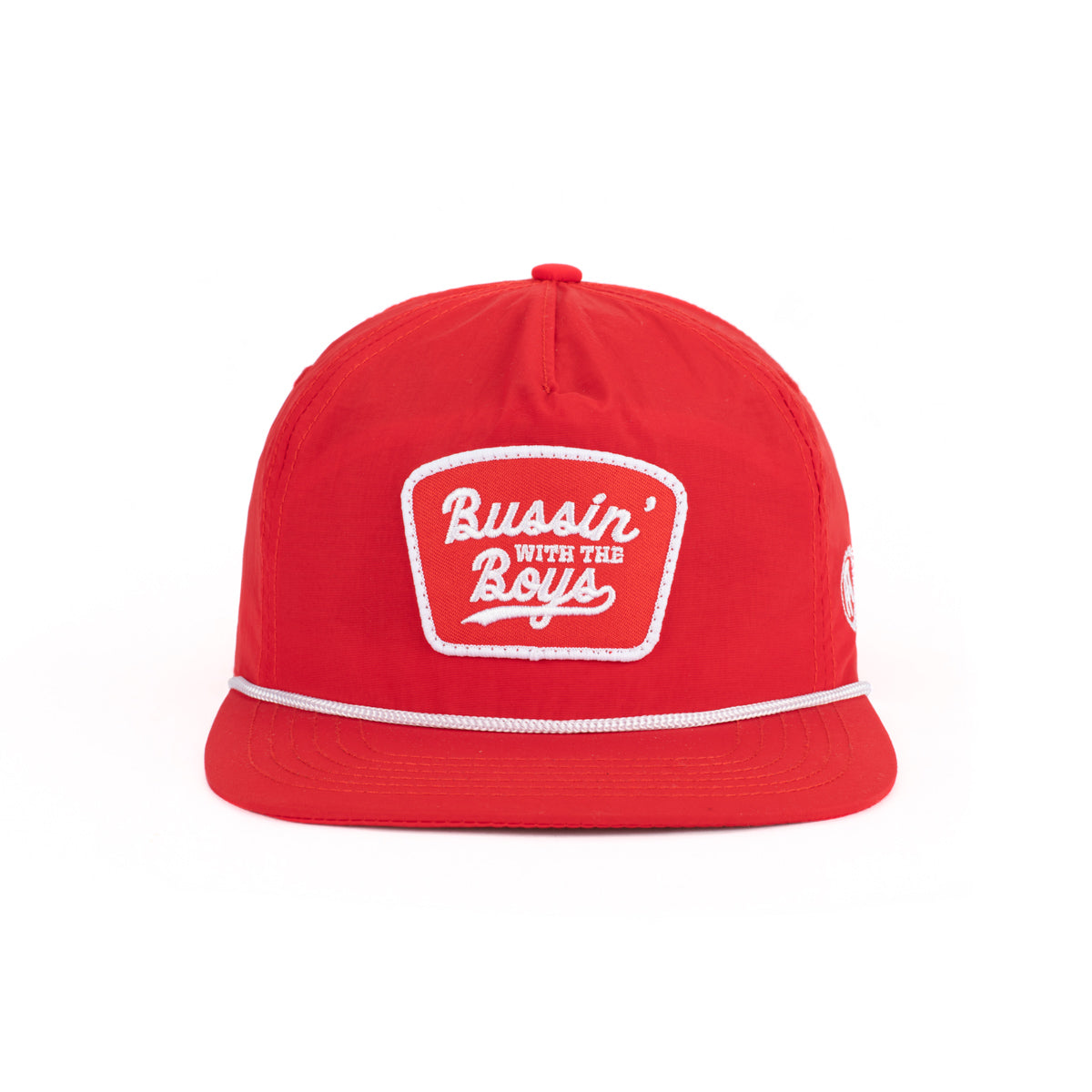 Bussin With The Boys Patch Hat-Hats-Bussin With The Boys-Red-Barstool Sports