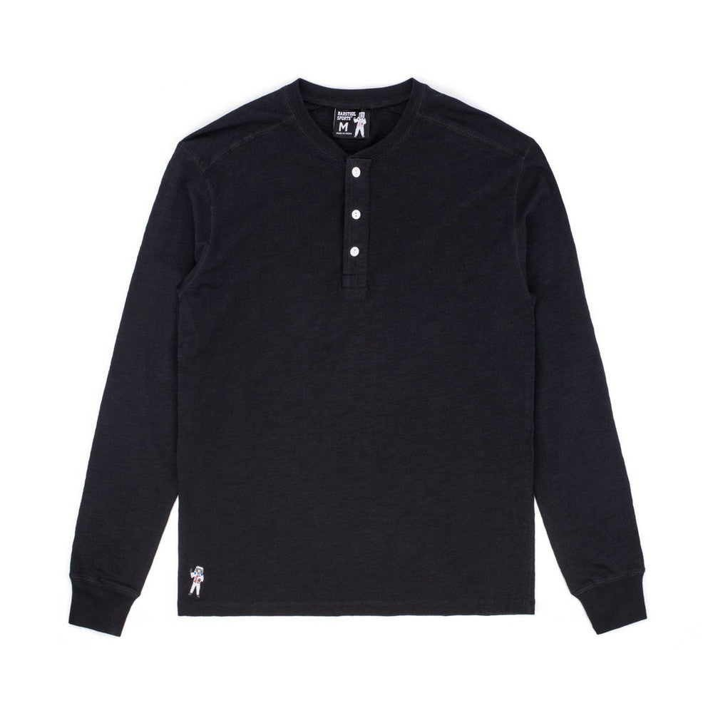 Moon Man Long Sleeve Henley-Long Sleeve-KFC Radio-Black-S-Barstool Sports