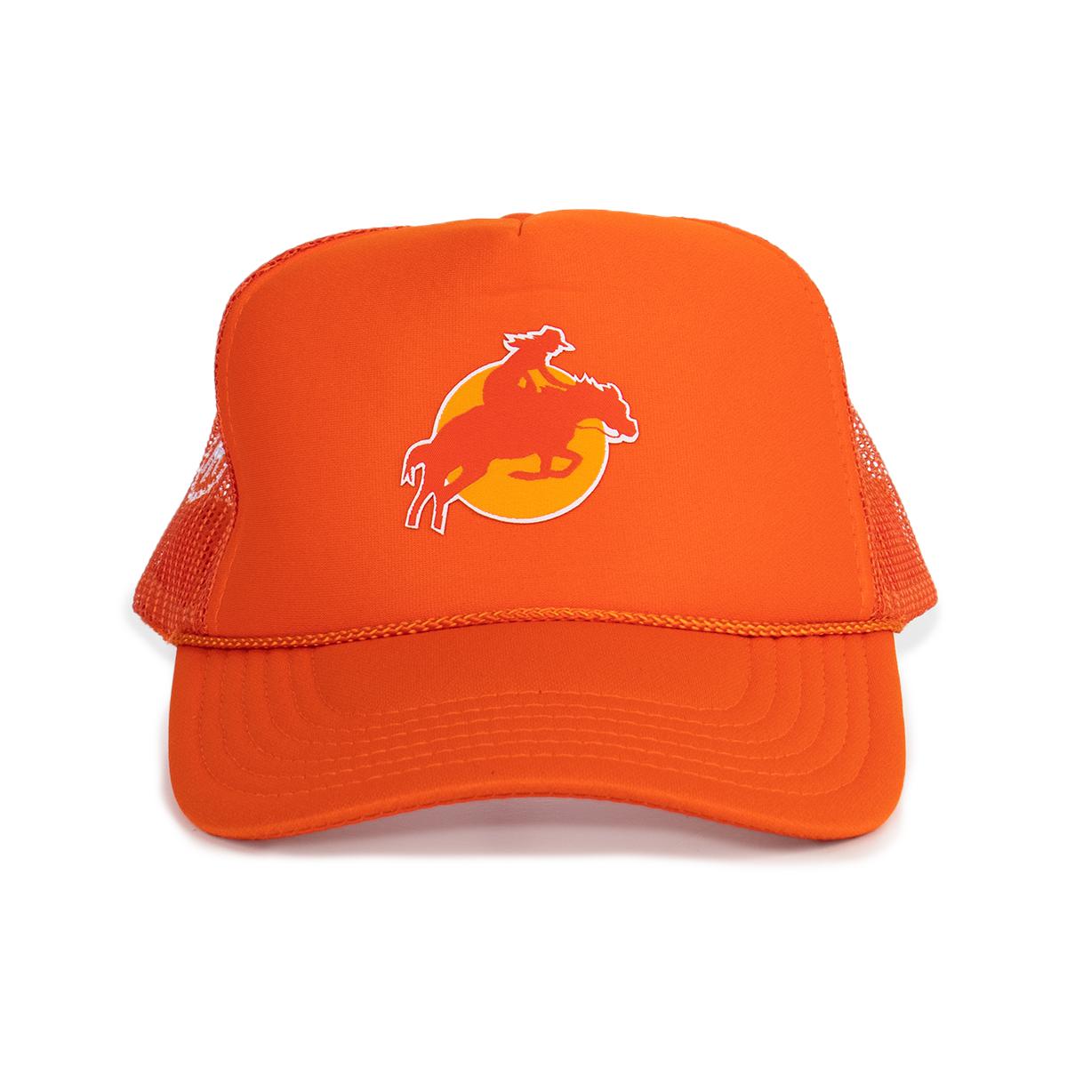 Cow Girl Patch Foam Trucker Hat-Hats-Token CEO-Orange-One Size-Barstool Sports