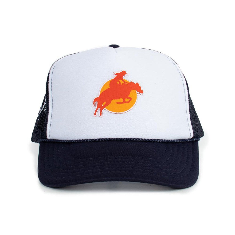 Cow Girl Patch Foam Trucker Hat-Hats-Token CEO-Navy-One Size-Barstool Sports
