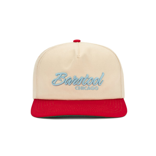 Barstool Chicago Retro Snapback Hat-Hats-Barstool Chicago-Red-One Size-Barstool Sports