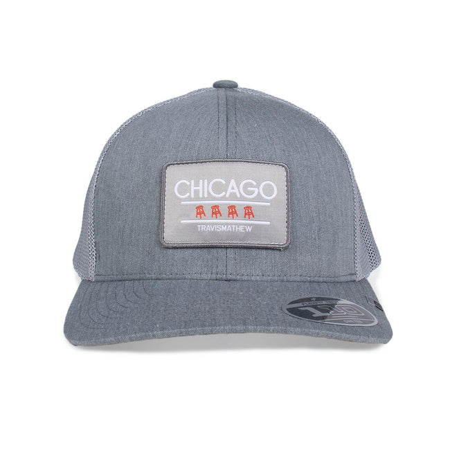 TravisMathew x Barstool Chicago Patch Hat-Hats-Barstool Chicago-Grey-One Size-Barstool Sports