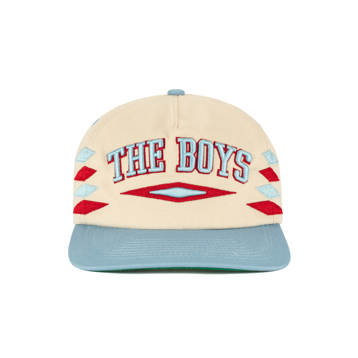 The Boys Diamond Retro Hat-Hats-Bussin With The Boys-Tan/Light Blue-Barstool Sports