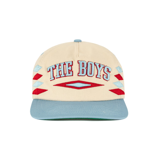 The Boys Diamond Retro Hat-Hats-Bussin With The Boys-Tan/Light Blue-One Size-Barstool Sports
