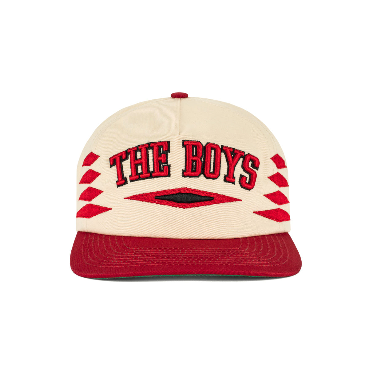 The Boys Diamond Retro Hat-Hats-Bussin With The Boys-Tan/Red-OS-Barstool Sports