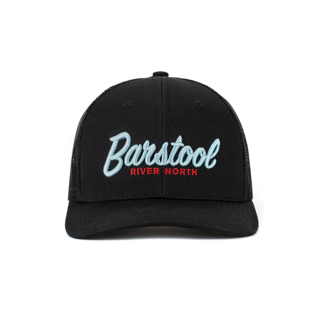 Barstool River North Trucker Hat II-Hats-Barstool Sports-Black-One Size-Barstool Sports