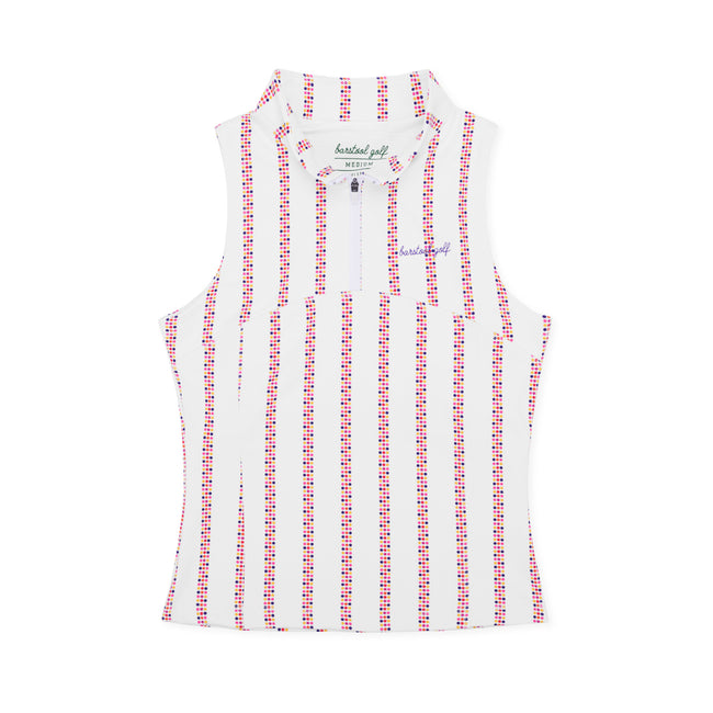 Barstool Golf Women's Striped Sleeveless Top-T-Shirts-Fore Play-Barstool Sports
