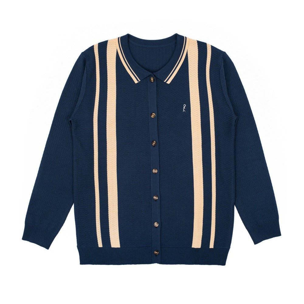 Sad Boy Season Long Sleeve Knitted Shirt-Long Sleeve-KFC Radio-Navy-S-Barstool Sports