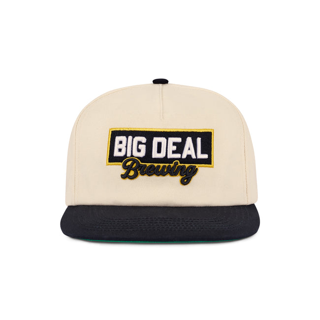 Big Deal Brewing Retro Snapback Hat-Hats-Big Deal Brewing-Cream-One Size-Barstool Sports