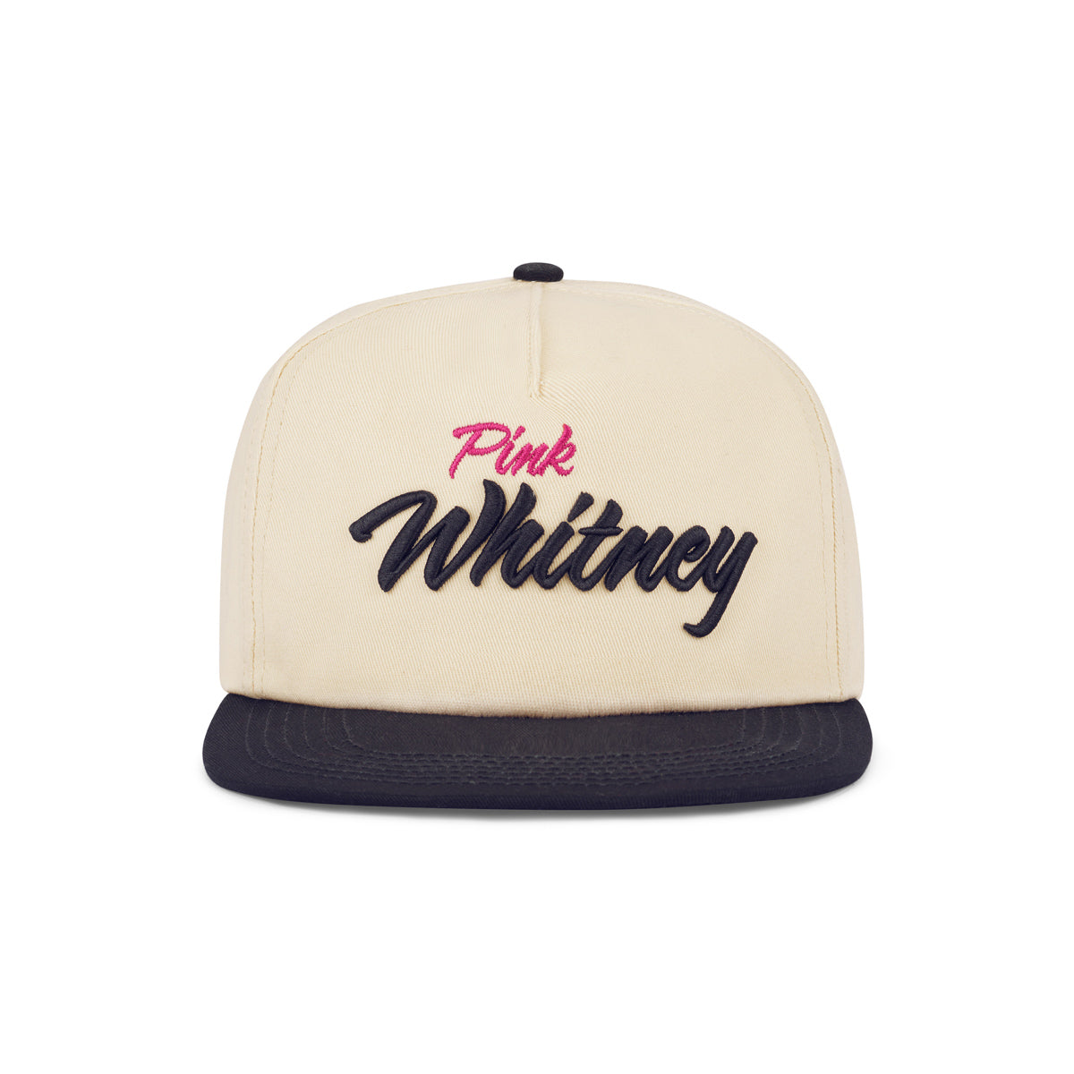 Pink Whitney Script Retro Snapback Hat-Hats-Pink Whitney-Cream-One Size-Barstool Sports