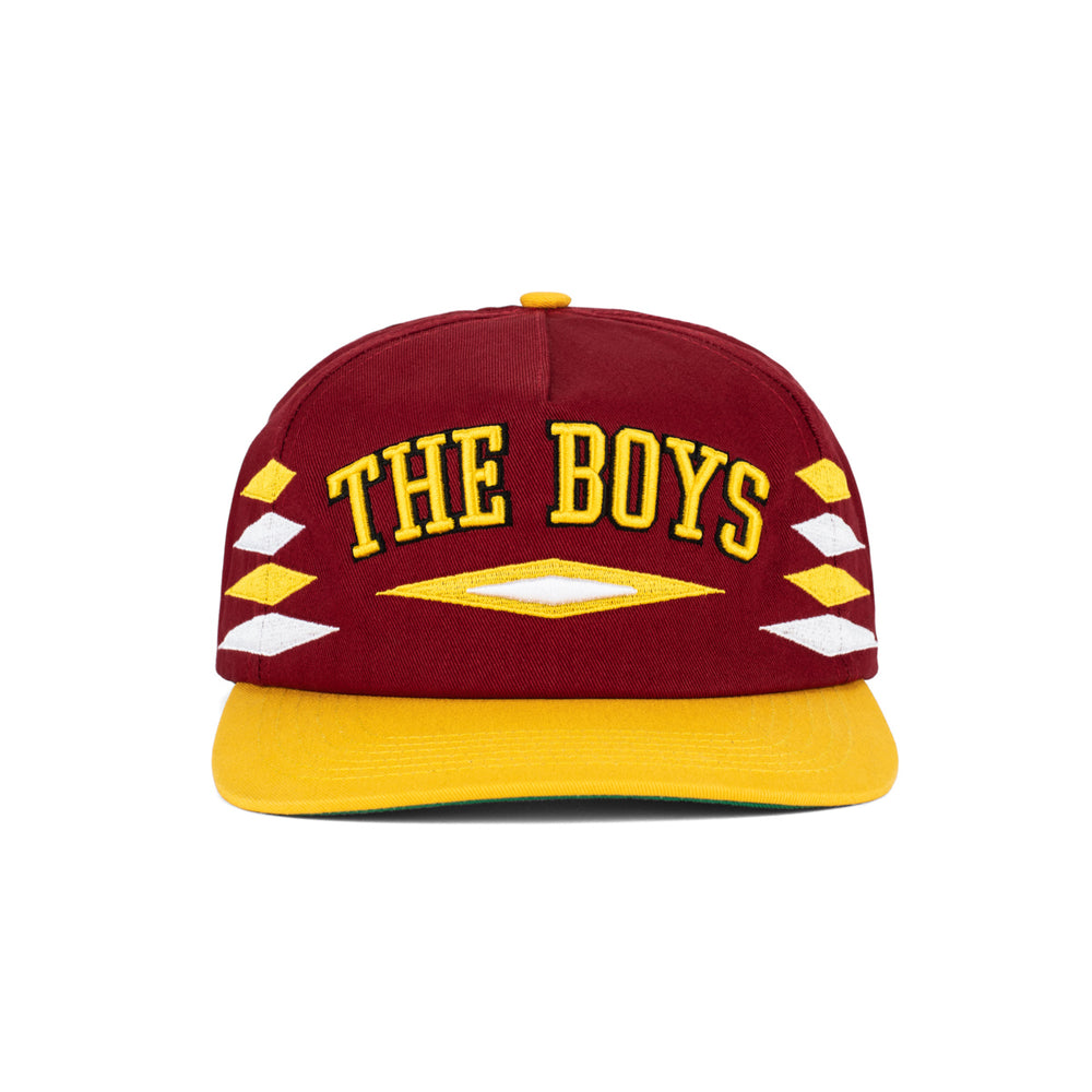 The Boys Diamond Retro Hat-Hats-Bussin With The Boys-Maroon/Yellow-One Size-Barstool Sports