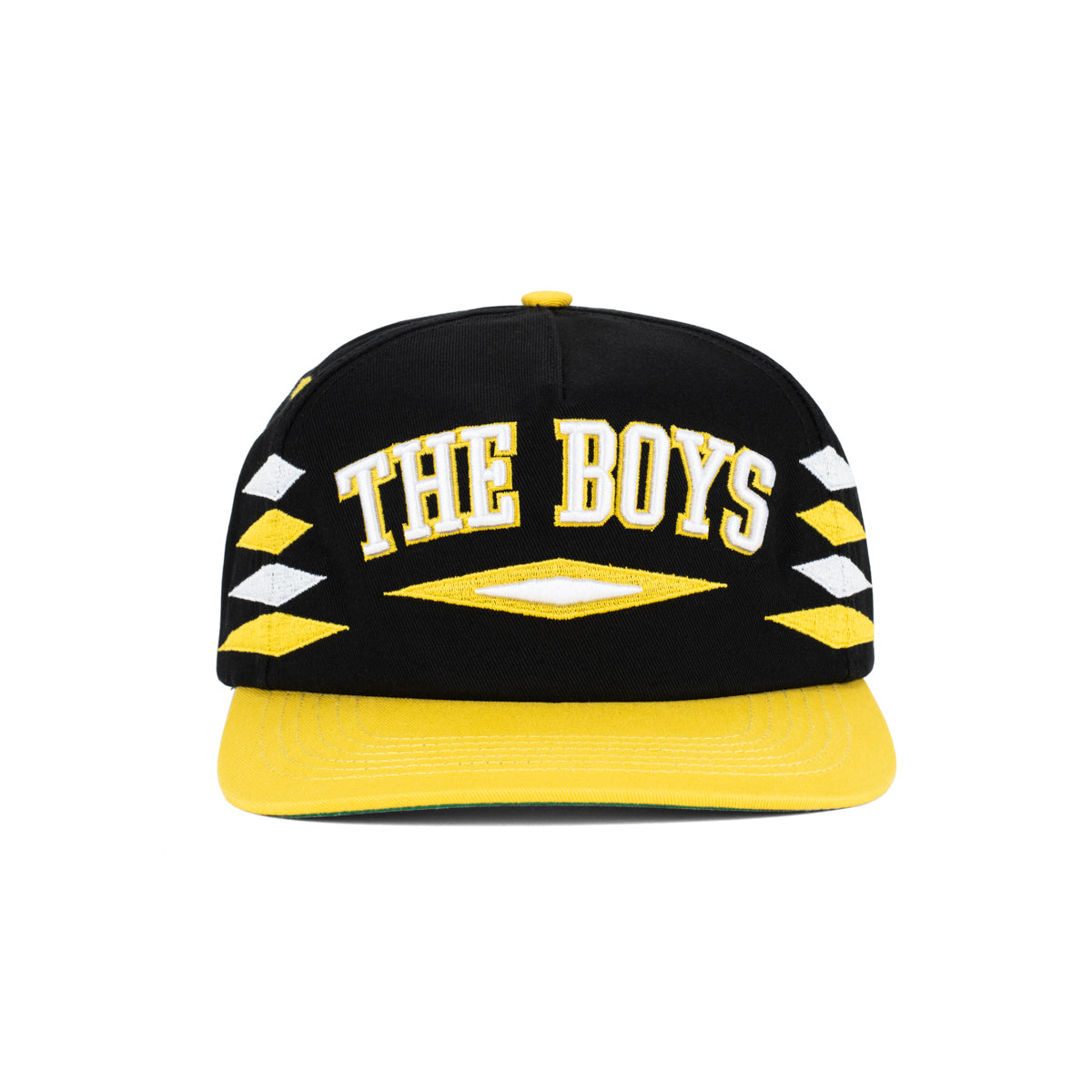 The Boys Diamond Retro Hat-Hats-Bussin With The Boys-Black/Yellow-Barstool Sports