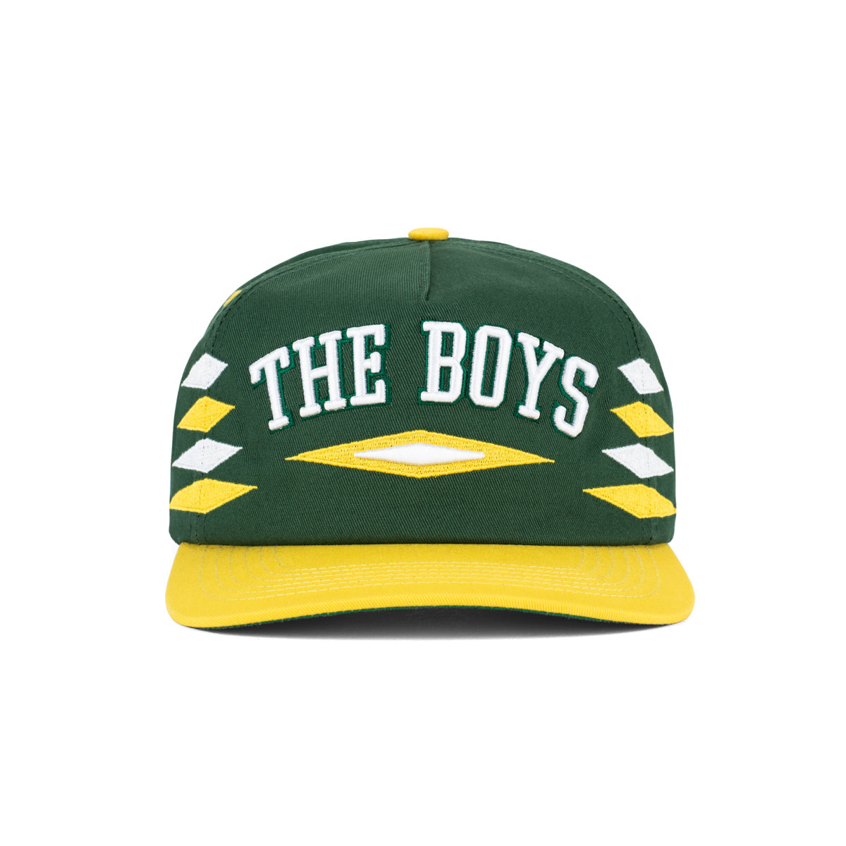 The Boys Diamond Retro Hat-Hats-Bussin With The Boys-Green/Yellow-Barstool Sports