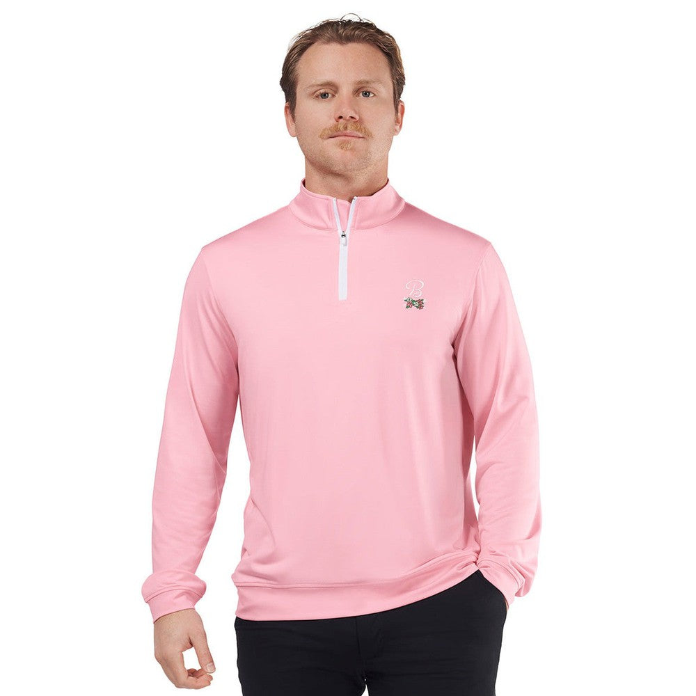 Barstool Golf Crossed Tees Floral Quarter Zip-Pullovers-Fore Play-Barstool Sports