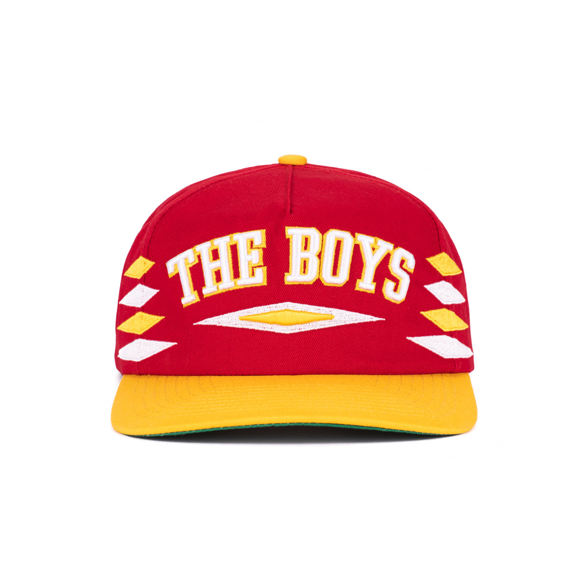 The Boys Diamond Retro Hat-Hats-Bussin With The Boys-Red/Yellow-Barstool Sports