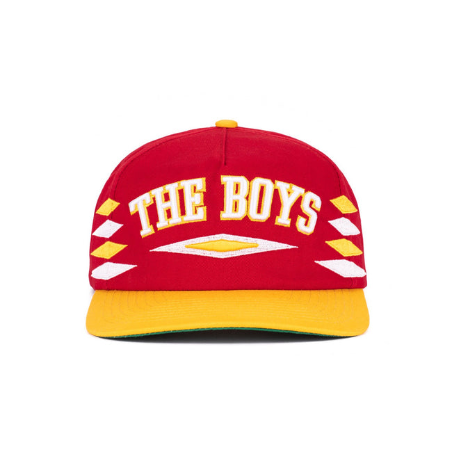 The Boys Diamond Retro Hat-Hats-Bussin With The Boys-Red/Yellow-One Size-Barstool Sports