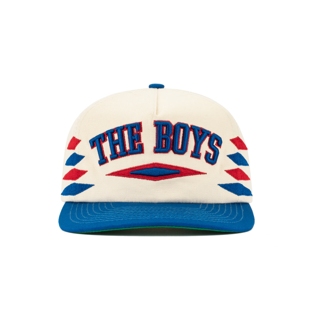 The Boys Diamond Retro Hat-Hats-Bussin With The Boys-Tan/Blue-Barstool Sports