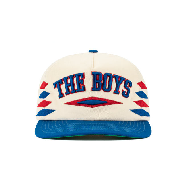 The Boys Diamond Retro Hat-Hats-Bussin With The Boys-Tan/Blue-One Size-Barstool Sports