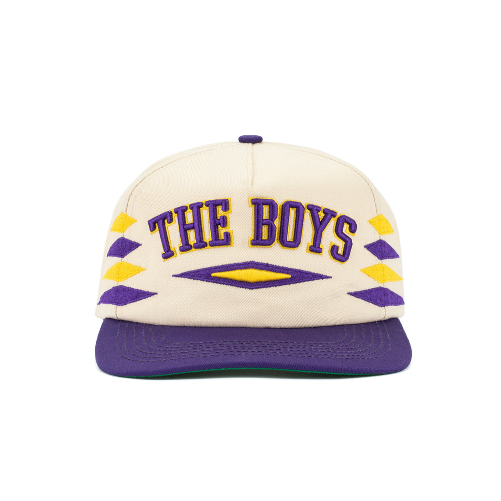 The Boys Diamond Retro Hat-Hats-Bussin With The Boys-Tan/Purple-One Size-Barstool Sports