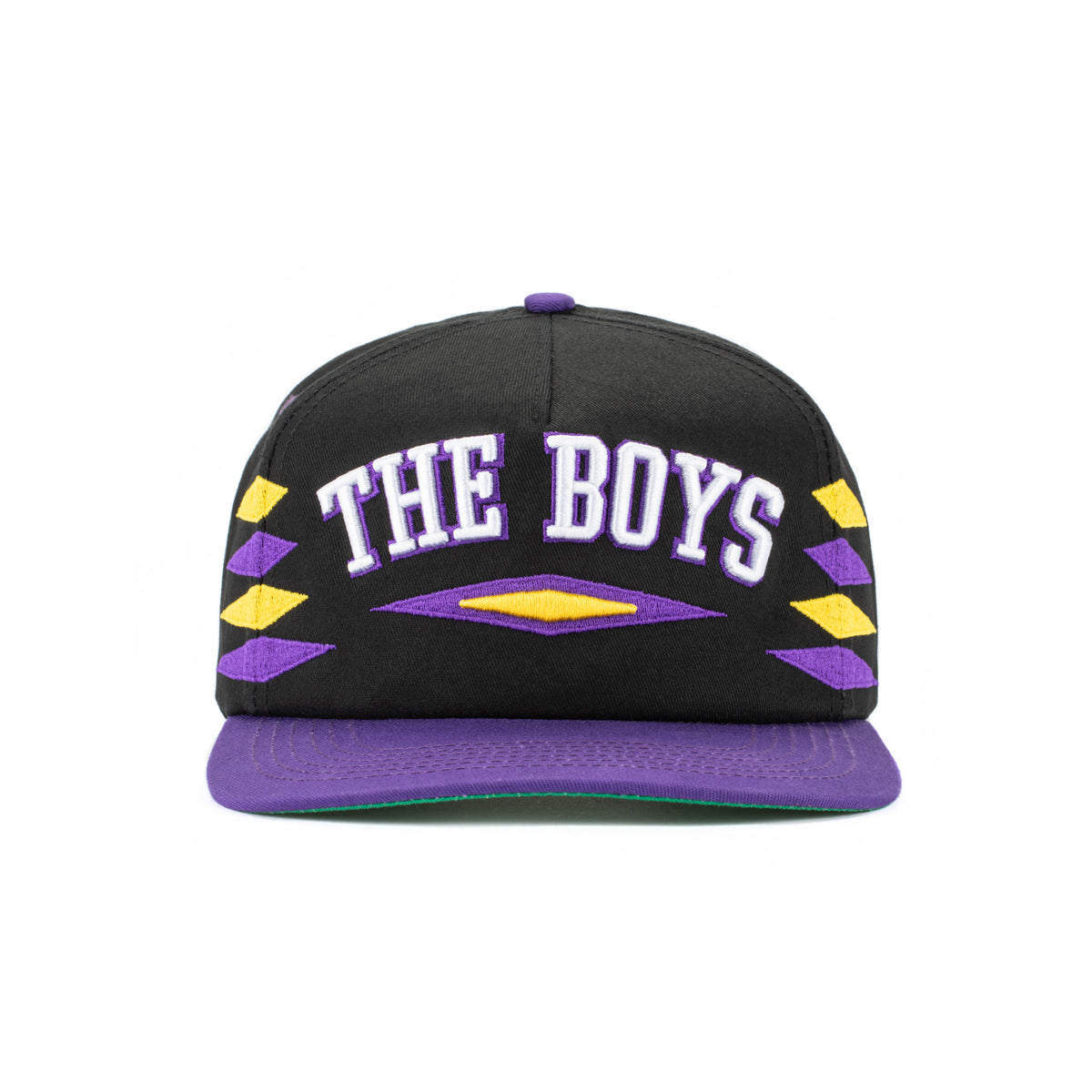 The Boys Diamond Retro Hat-Hats-Bussin With The Boys-Black/Purple-Barstool Sports
