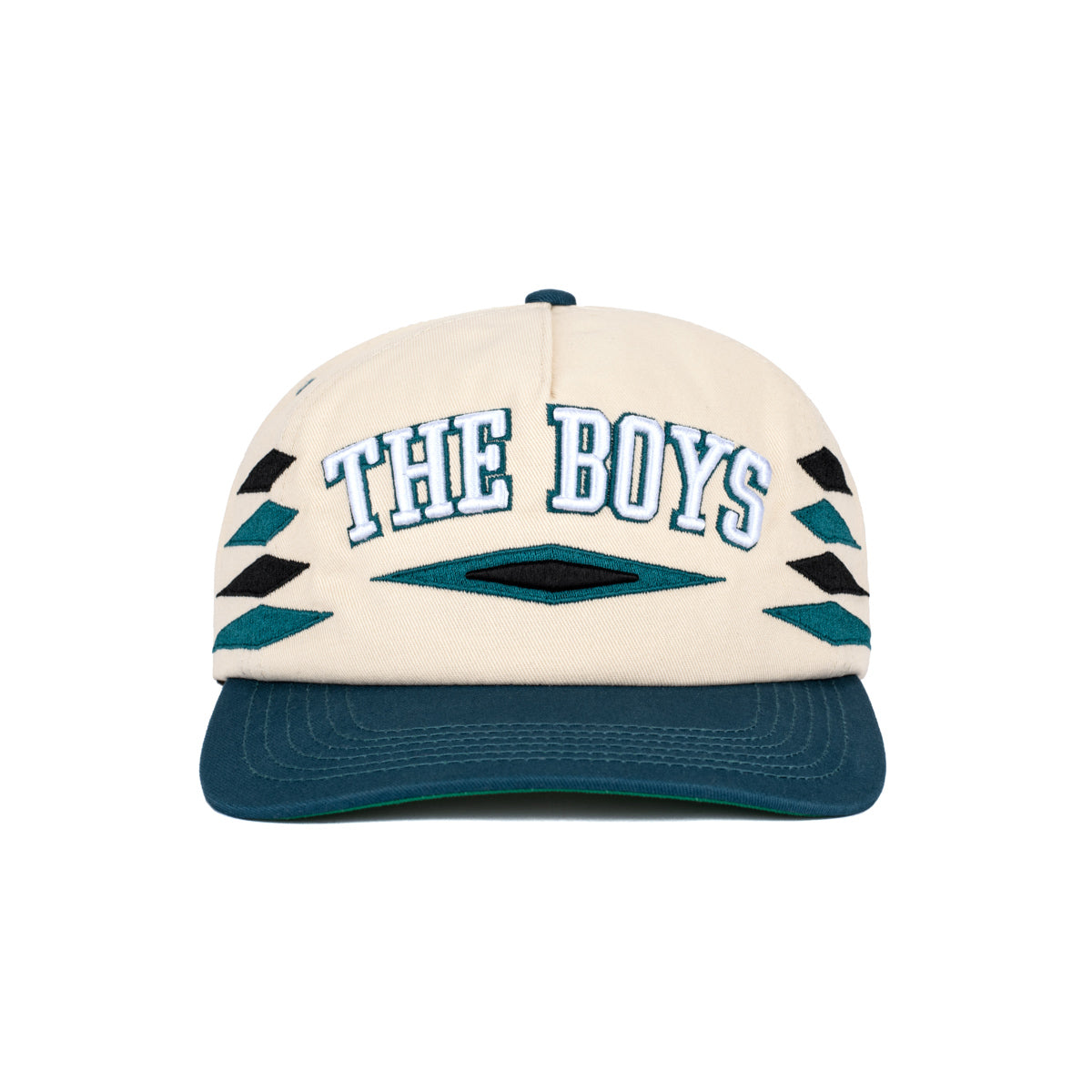 The Boys Diamond Retro Hat-Hats-Bussin With The Boys-Tan/Midnight Green-Barstool Sports