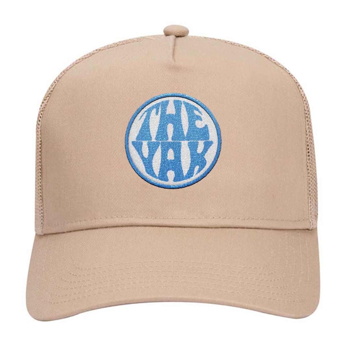 The YAK CIrcle Patch Trucker Hat-Hats-The Yak-Tan-One Size-Barstool Sports