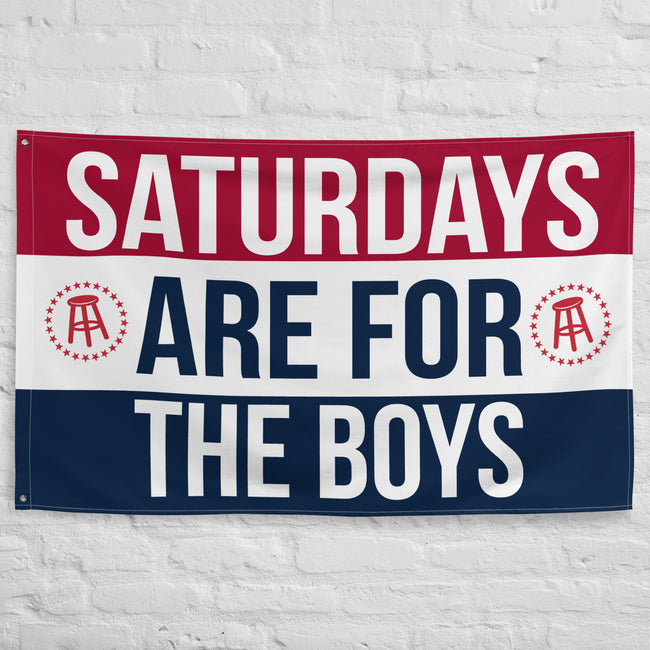 Saturdays Are For The Boys Flag-Flags-Barstool Sports-Barstool Sports