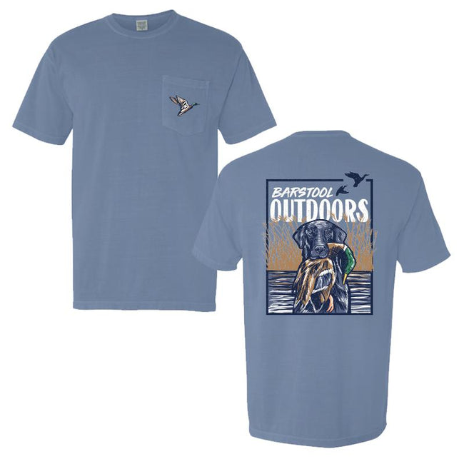 Barstool Outdoors Duck Hunt Pocket Tee-T-Shirts-Barstool Outdoors-Light Blue-S-Barstool Sports
