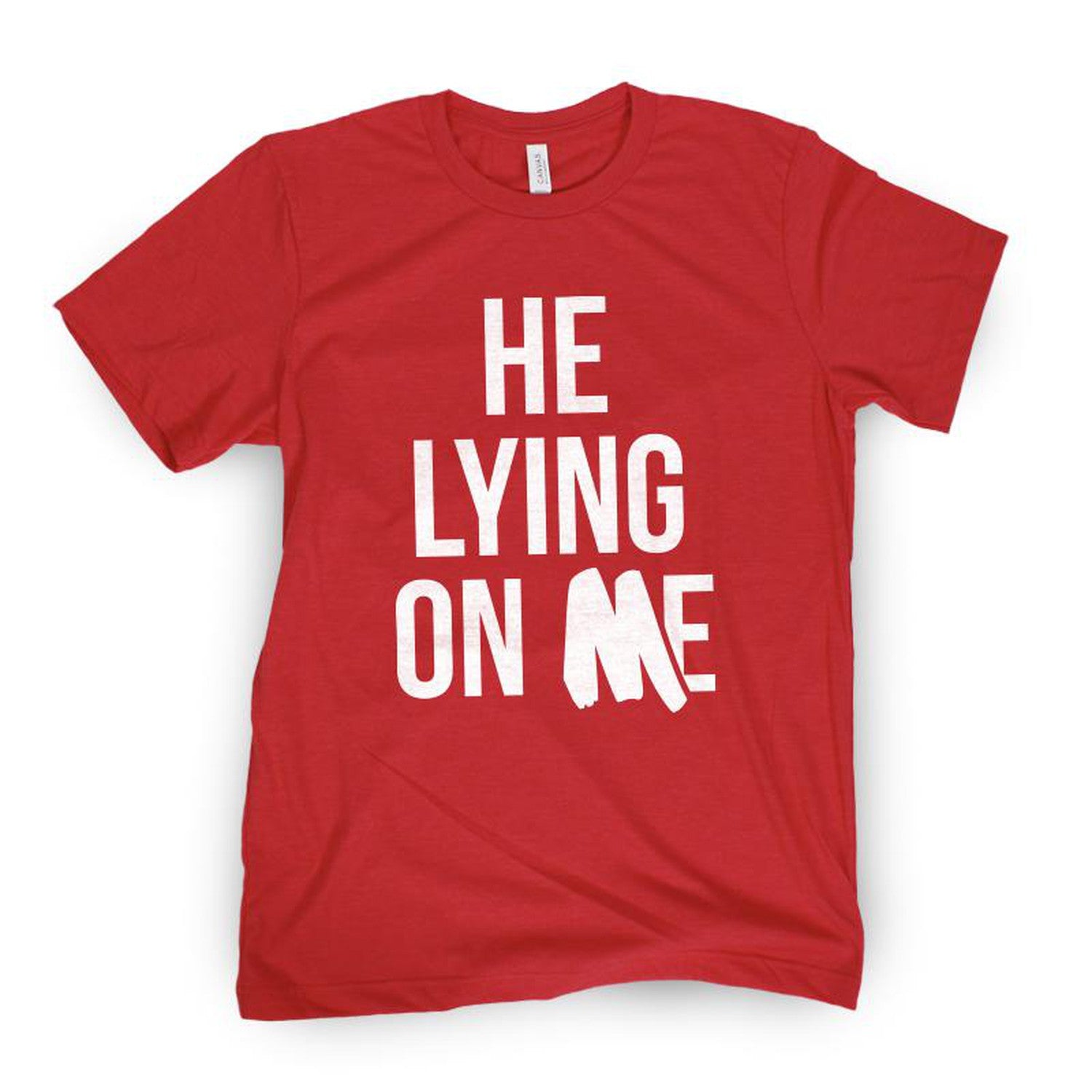Lying On Me Tee-T-Shirts-Million Dollaz Worth of Game-Red-S-Barstool Sports
