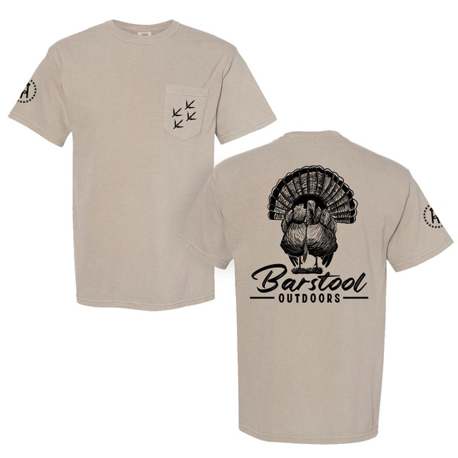 Barstool Outdoors Turkey Pocket Tee-T-Shirts-Barstool Outdoors-Tan-S-Barstool Sports