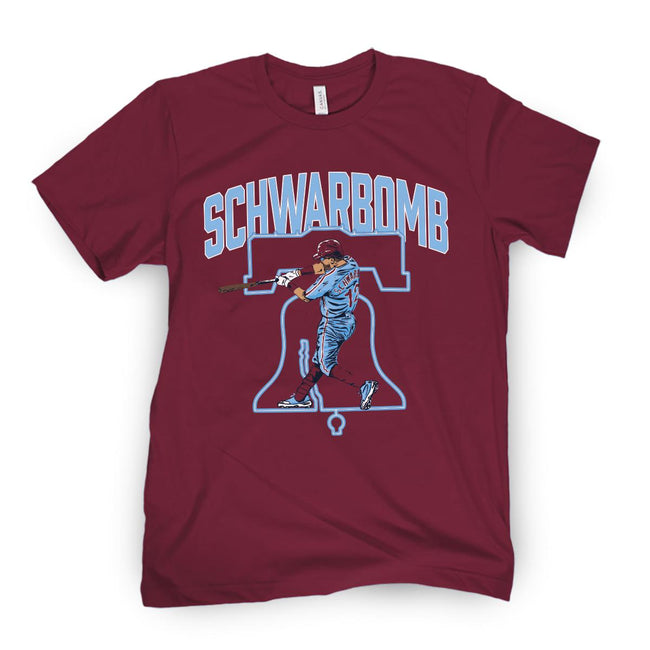 Schwarbomb Tee-T-Shirts-Barstool Sports-Maroon-S-Barstool Sports