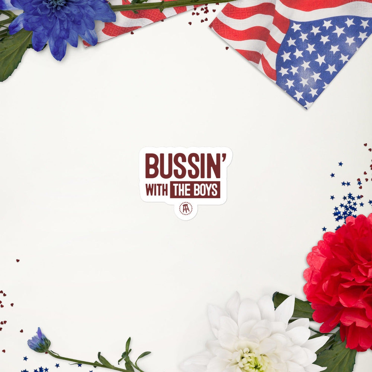 Bussin' With The Boys Sticker-Stickers-Bussin With The Boys-Barstool Sports