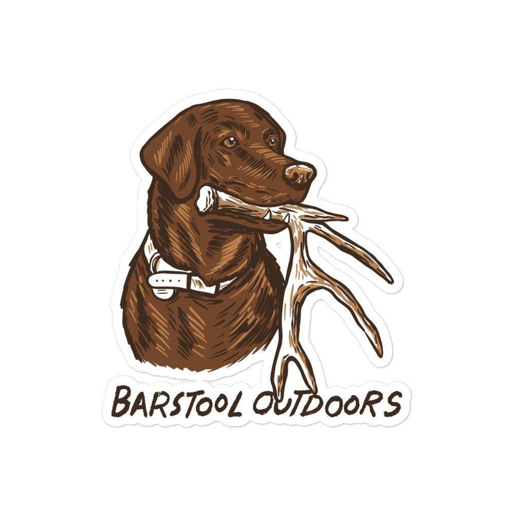 Barstool Outdoors Shed Hunting Sticker-Stickers-Barstool Outdoors-Brown-5.5″×5.5″-Barstool Sports
